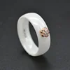 Factory Wholesale Unique Gift New Fashion Chic White Ceramic wedding rings