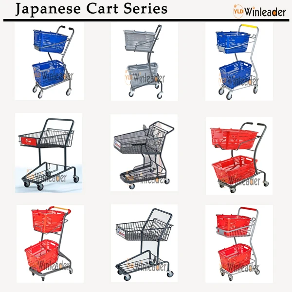 Wholesale Unfolding Supermarket Trolley Small Shopping Cart Wheel Lock