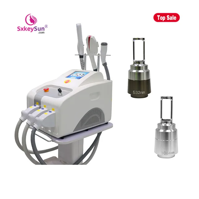 

2021New style 3 in 1 laser hair removal device DPL/OPT/SHR laser machine + picosecond laser + RF skin tighteng