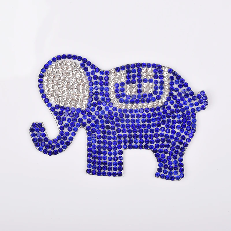 

LOCACRYSTAL Brand Colorful Hotfix Rhinestone Patches Small Elephant Rhinestone Appliques Iron on Transfer For Clothes, N/a