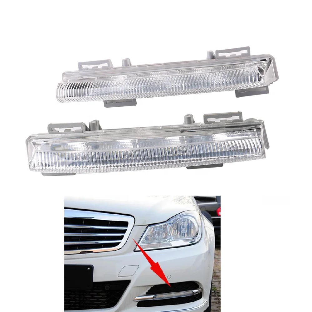 For Mercedes Led Daytime Running Lamp Front Light Cclassw204 Eclass