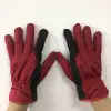 Popular Warm Winter Synthetic Leather Palm Red Tricot Back Fleece Lining Mechanic Working Gloves