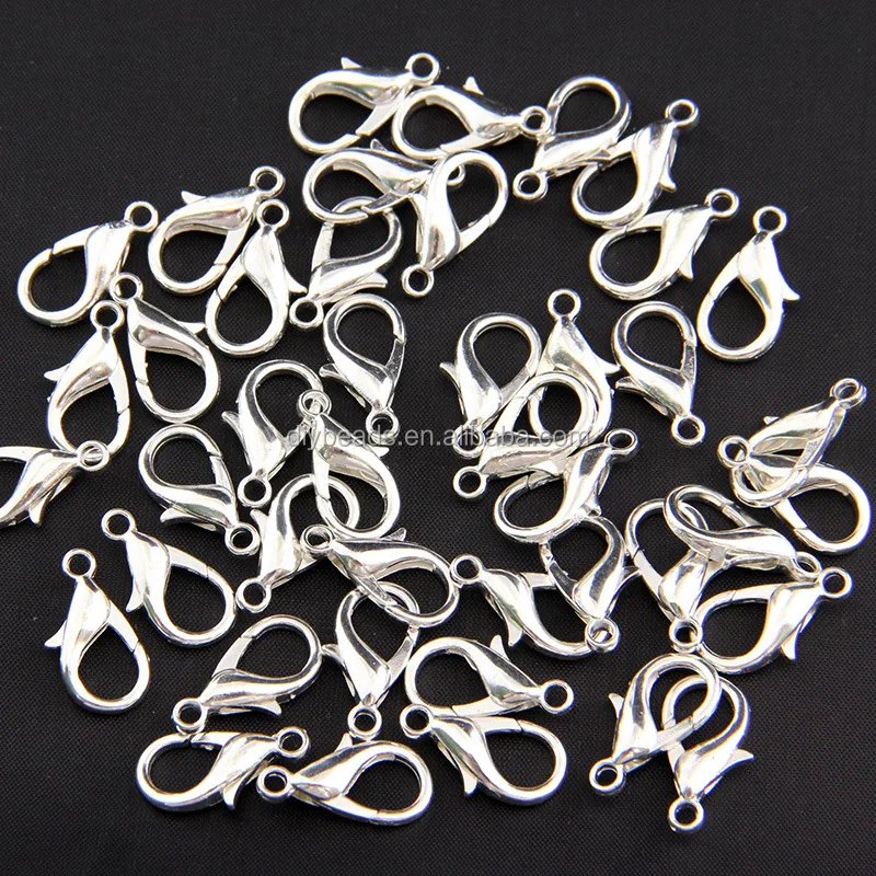 

Wholesale silver plated lobster clasp  alloy necklace clasps, Silver color