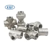 stainless steel threaded coupling 304 316 4 way cross pipe fittings stainless steel nipples