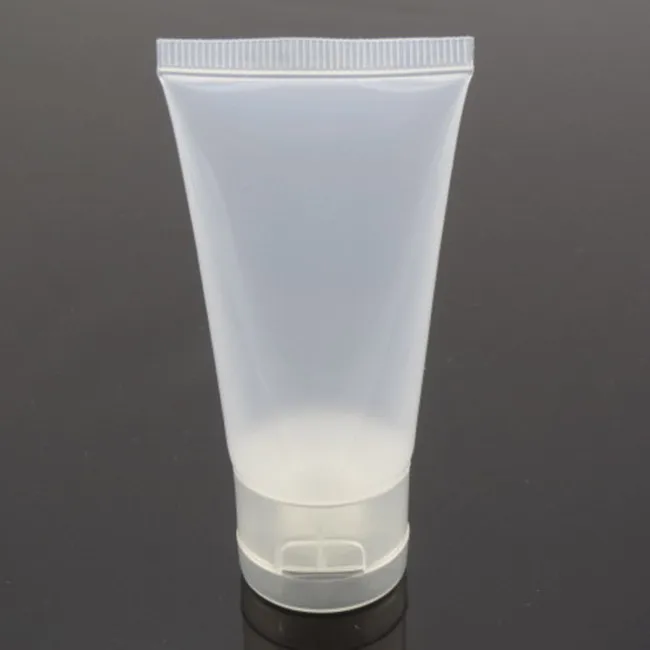 Glossy White Plastic 100g Hand Cream Packaging Soft Tubes With Flip Cap