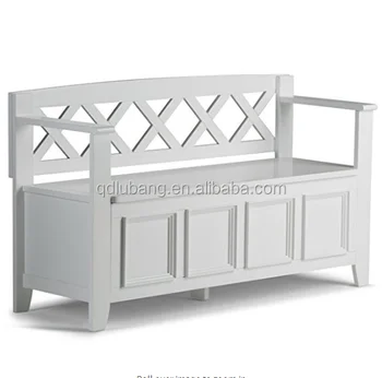 Entryway Long Wooden Storage Bench Garden Bench With Open Seat
