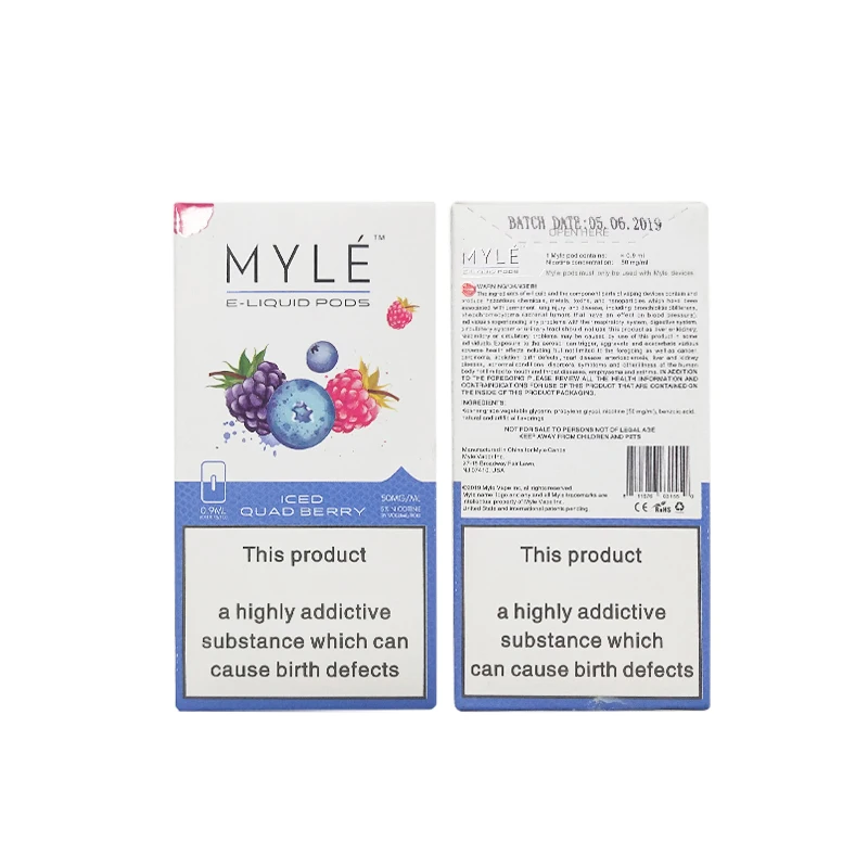 

High quality no leak myle vape pods 0.9ml myle empty pods/myle refilled pods e-cigarette