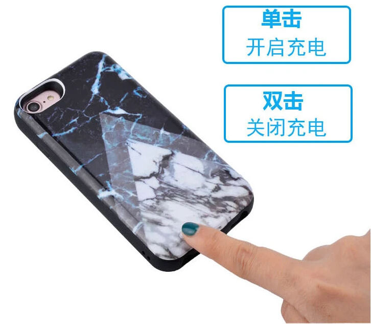 Marble printing Backup Battery Charging Case for iphone
