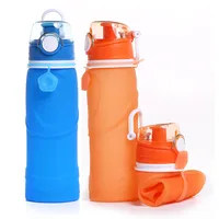 

750ML Custom Eco-friendly Leakproof Collapsible Silicone Outdoor Sport Water Bottle