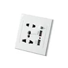 universal wall socket with USB charge 110V-250V wall socket LED guide total switch wall socket