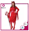 Fancy Horned Devil Dress Womens Adult Cheerleading Costumes Party Helloween Cosplay