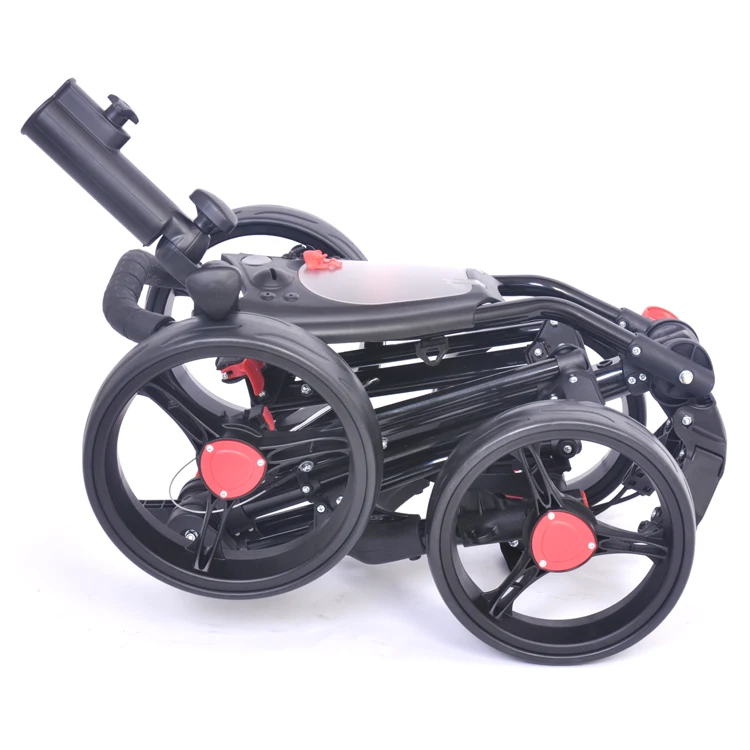 
Custom 4-wheel Buckle Folding Golf Push Cart / Folding Top Golf Cart 