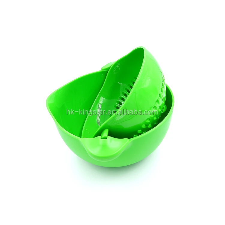 2 Tier Mini Plastic Fruit and Vegetable Sink Strainer Basket