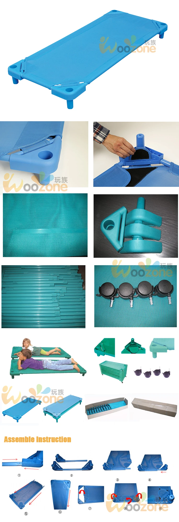 Preschool Sleeping Portable Toddler Bed Kids Daycare Cots For Sale