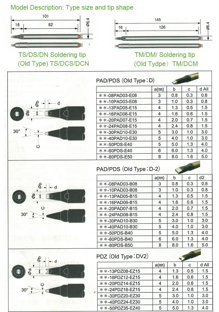 APOLLO Seiko DCN-10DV1 soldering iron tip for welding machine
