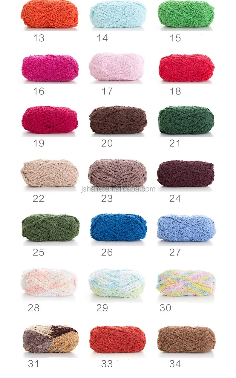 Cheap Velvet Giant Yarn Chenille Velvet Yarn 50g For Hand Knitting