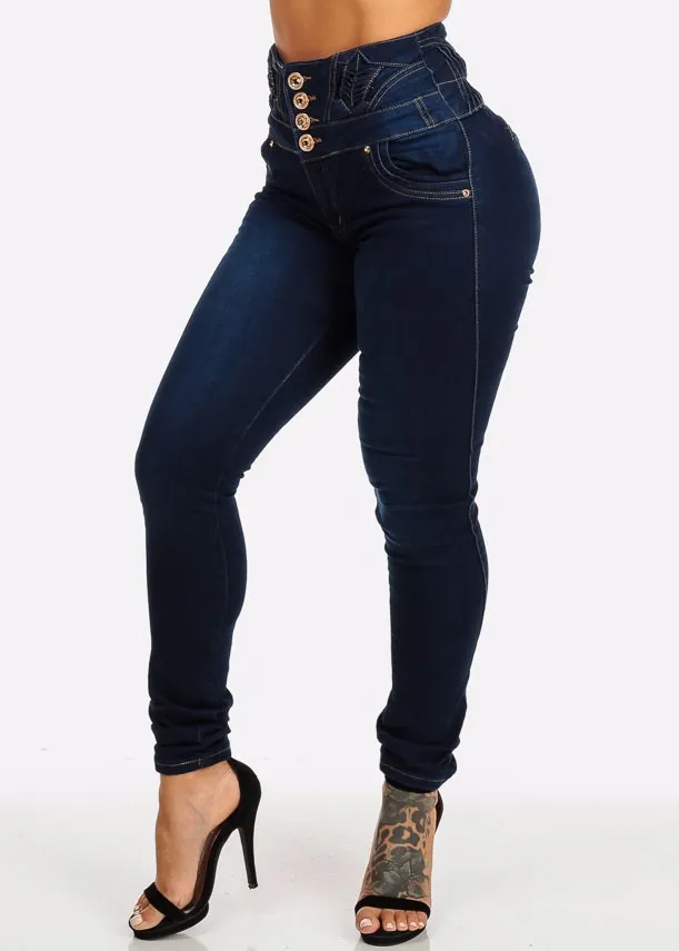 Royal Wolf Denim Jeans Manufacturer Dark Blue Vintage High Waist Butt ...