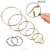 DAICY cheap wholesale simple exaggerated big gold stainless steel hoop earrings
