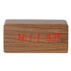 Promotional Digital LED Display Slient Desk & Table Clocks with Thermometer Alarm Calendar Wood Clock