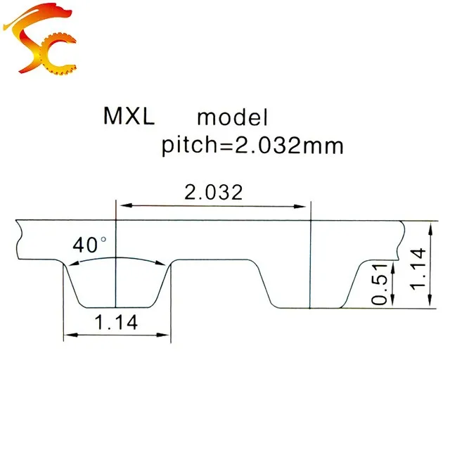 50meters Mxl Open Synchronous Timing Belt Mxl025 Mxl037 Rubber