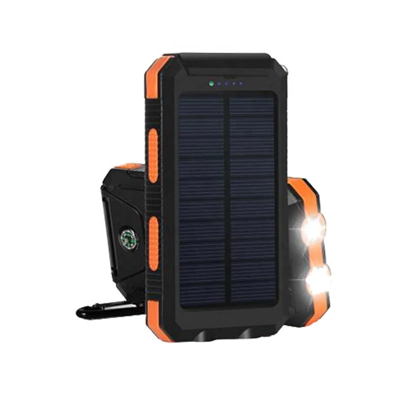 
2019 Best Seller Solar Power Bank Dual USB Powerbank 10000mAh Waterproof Solar Battery Charger 