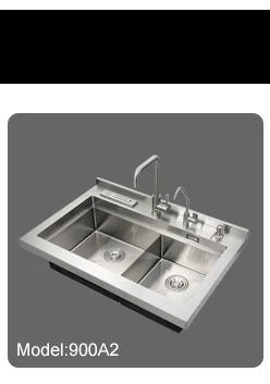Zhongshan Aifia 304 handmade kitchen sink topmount double sinks kitchen JDBJC-900-A1 handmade kitchen washing sink