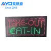 Hot Cake Indoor Advertising LED Open Sign Take Out Eat in Program LED Display LED Gas Price Sign