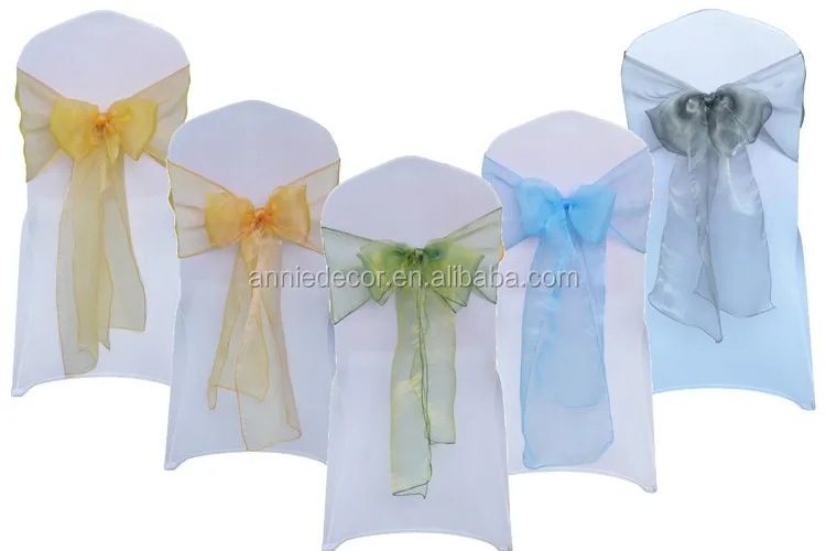 Satin Chair Sashes Ties Wedding Banquet Party Event Decoration Chair Bows