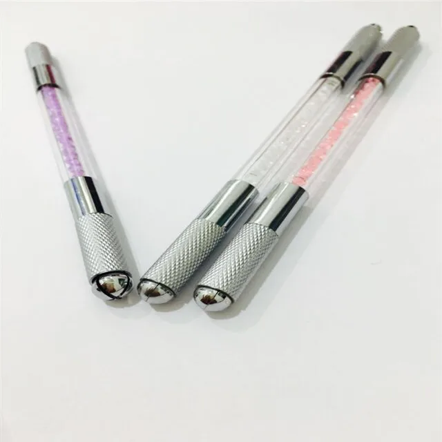 

Double Head Tatoo pen microblading for semi permanent makeup, White;pink and purple