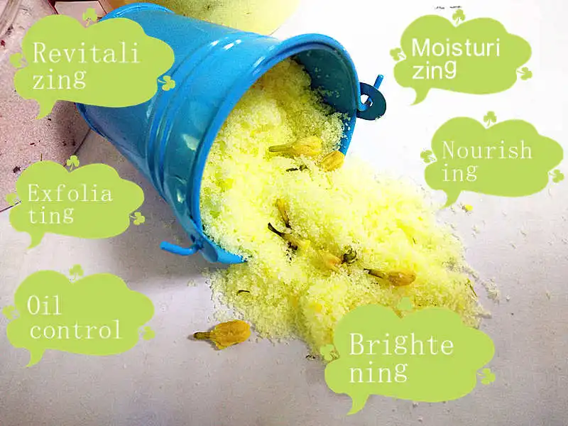
epsom salt riching essential oil petal for taking bath 