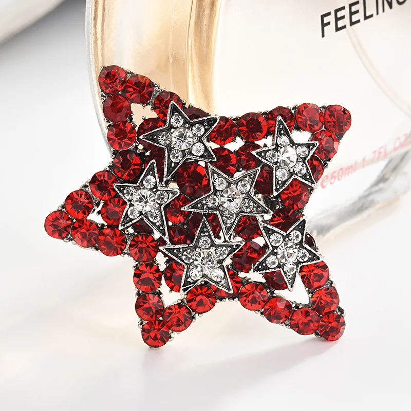 Unionpromo high quality  custom letter rhinestone brooch pins pearl korean brooch 
