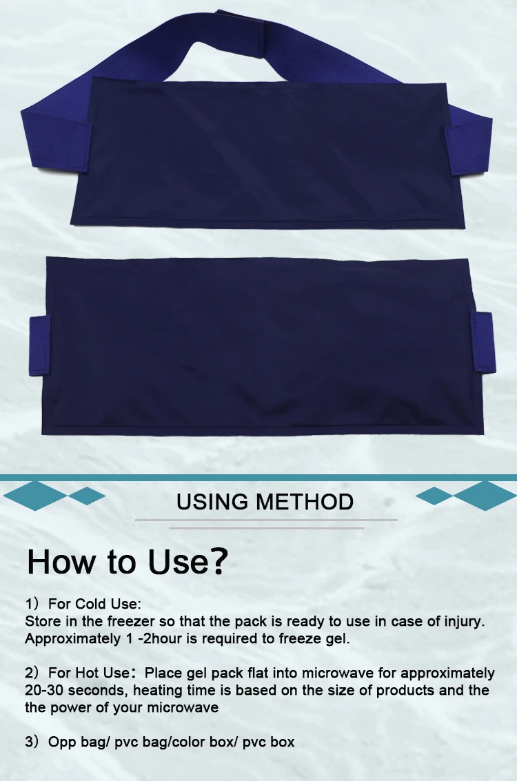 Custom Color Nylon Fabric Heating Pad And Cooling Pad For Body Compress