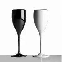 

Elegant Design High Quality Large Wine Glasses -Unbreakable Polycarbonate 340ml in Solid White Finish champagne glasses