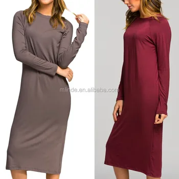 womens jersey midi dress