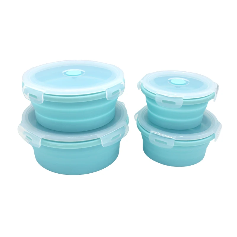 

Set Of 4 Best Selling Microwave Safe Folding Silicone Microwaveable Lunch Box