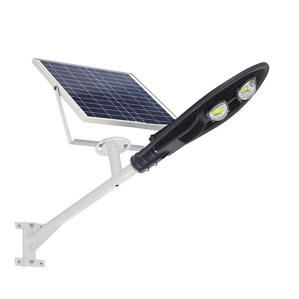 Parking lot solar street light lithium battery 30w 60w with remote