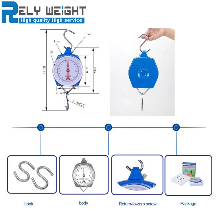 Wholesale Precision Mechanical Hanging Iron Pp Plastic Spring Weighing ...