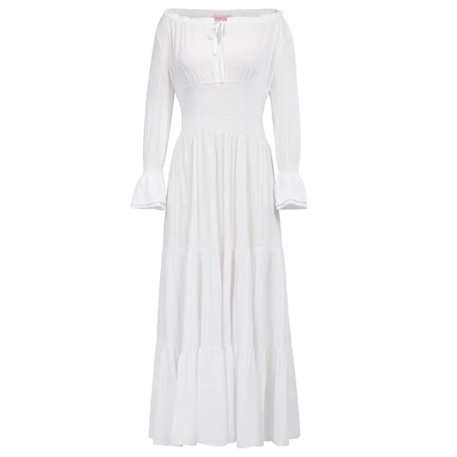 white cotton dress online
