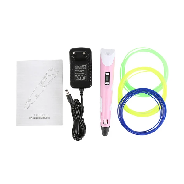 

China supplier 3D printing pen kids fancy pen filament refills drawing pen 3D, Pink, yellow, blue, purple