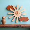 Rustic Modern Happy Sun Watch Wall Clock