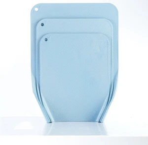 Image of Easy Clean Wheat Material Plastic Cutting Board Mats set, Colorful Kitchen Folding Cutting Long Board