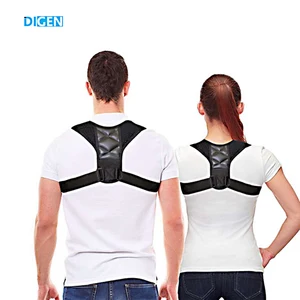 2018 amazon hot selling adjustable neoprene back brace posture corrector for humpack