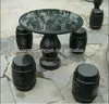 hand-carving round garden stone table and chairs