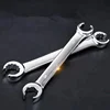 6Pcs 8-27mm Double Open-end Ratchet Ring Spanner For Oil Pipe Repair Tools Wrench Set