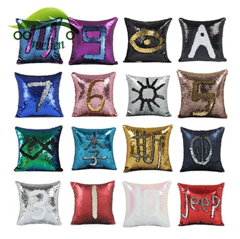 two sided sequin pillow