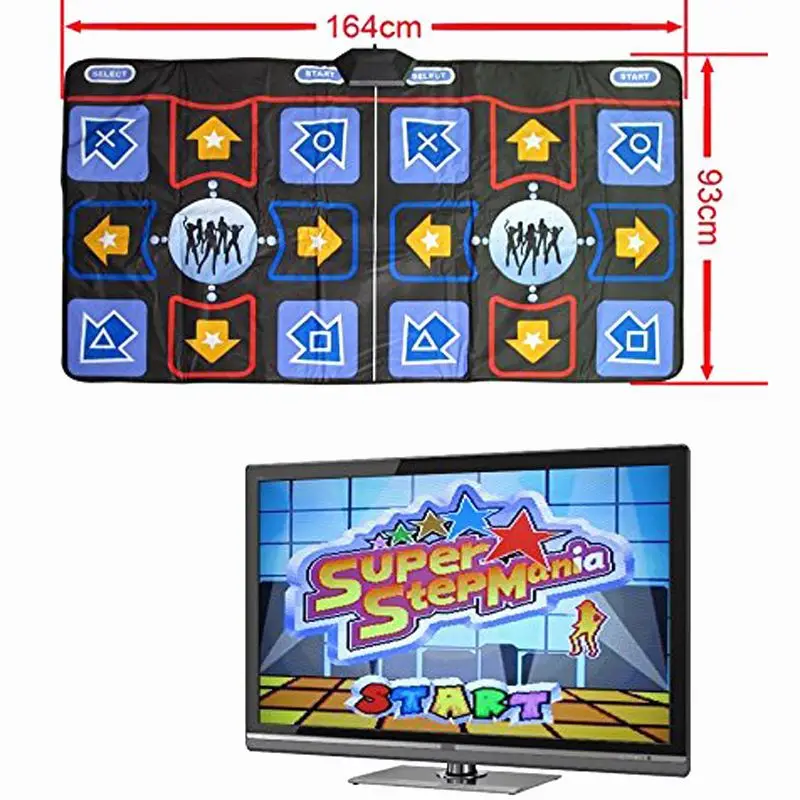 
USB RCA Non-Slip Dancing Step Dance Mat Pad for PC TV AV Video Game 