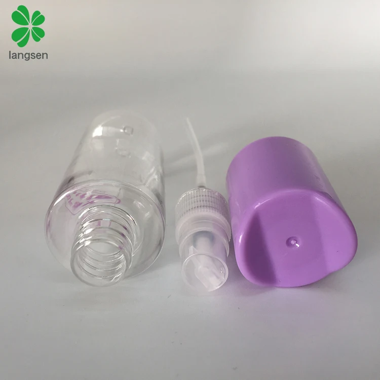 Cute 35ml clear round cylinder spray bottle