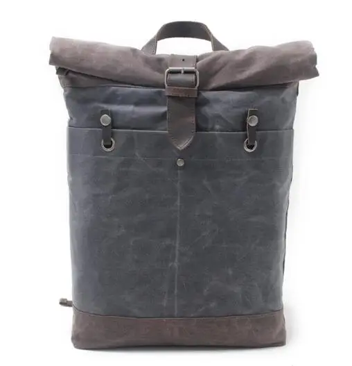 

F 16950 Vintage Waterproof Waxed Canvas Backpacks