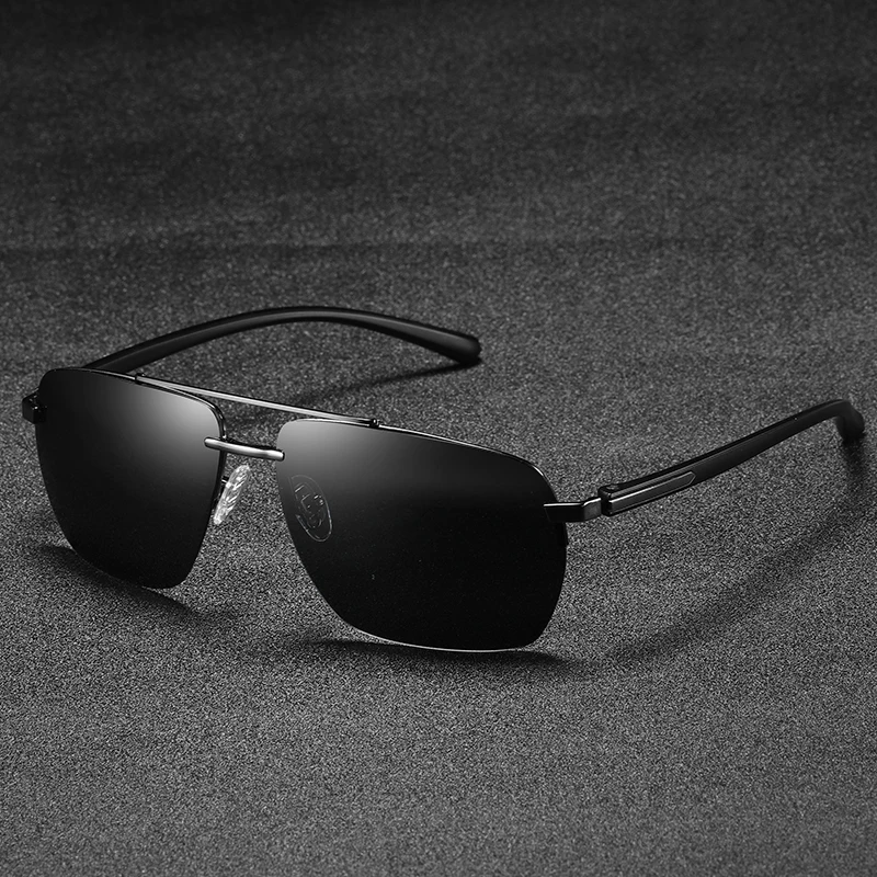 

New Sunglasses for Men Polarizing Sunglasses 2019 Classic Half-frame Sun glasses Square Driving Glasses, More color you can customiezd