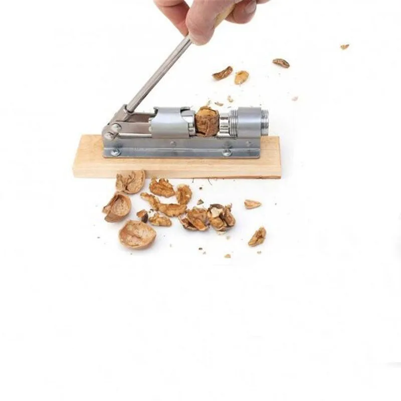 joyMerit Heavy Duty Pecan Nut Cracker Tool Wood Base & Handle 